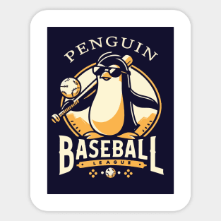 Penguin Baseball Tribute - Penguin Baseball League - Baseball Gift Sticker